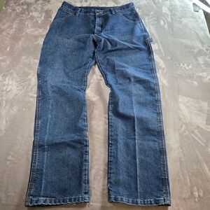 Wrangler Carpenter Jeans Mens 34x34 Blue Denim Work Pants